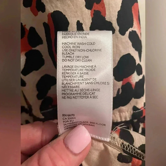 NWT Urban Outfitters Kendal Brown/Tan Cheetah Animal Print Tiered Romper; size L - Picture 8 of 8